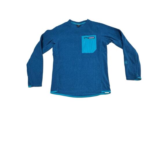 Patagonia Men's XS Blue R1 Air Crew Neck Midlayer Fleece Sweatshirt Gorpcore - Picture 2 of 9